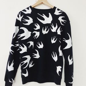 AUT McQ Alexander Mcqueen Swallow Print Sweatshirt